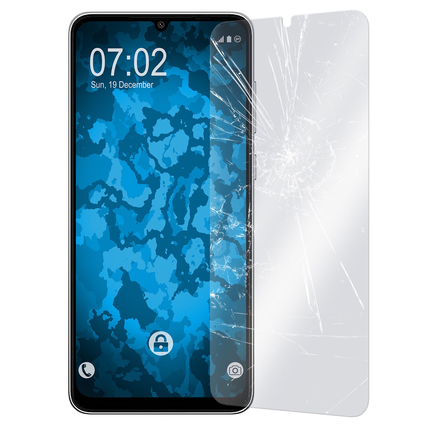 1x Glas-Folie klar  für Samsung Galaxy A05 – Panzerglas für Samsung Galaxy A05