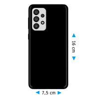 PhoneNatic Case kompatibel mit Samsung Galaxy A33 – Schwarz Silikon Hülle crystal-case Cover
