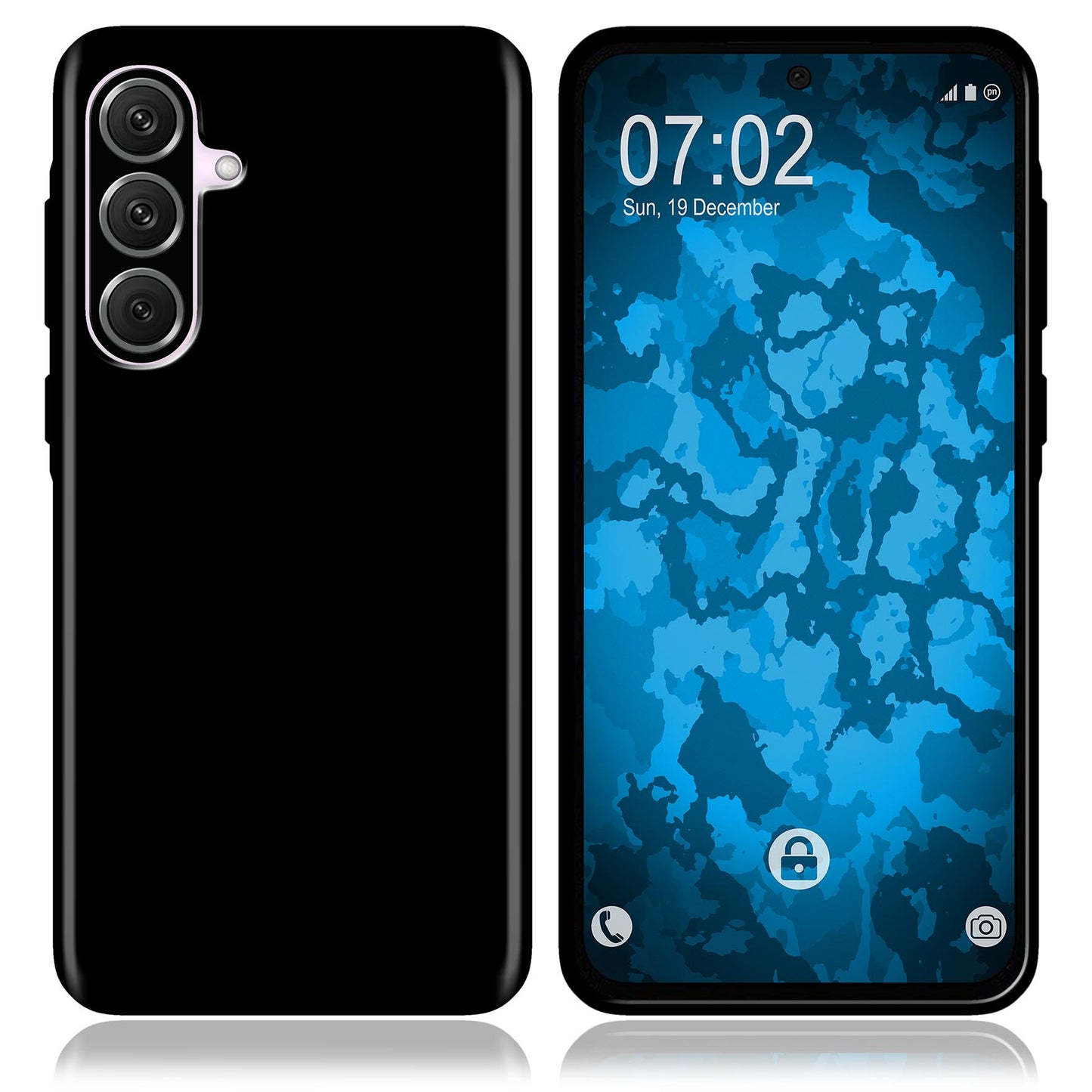 PhoneNatic Case kompatibel mit Samsung Galaxy A56 – Schwarz Silikon Hülle crystal-case Cover