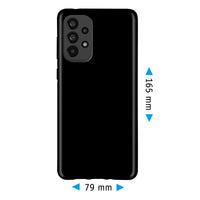 PhoneNatic Case kompatibel mit Samsung Galaxy A73 – Schwarz Silikon Hülle crystal-case Cover