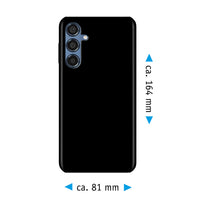 PhoneNatic Case kompatibel mit Samsung Galaxy M35 – Schwarz Silikon Hülle crystal-case Cover