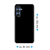 PhoneNatic Case kompatibel mit Samsung Galaxy M35 – Schwarz Silikon Hülle crystal-case Cover