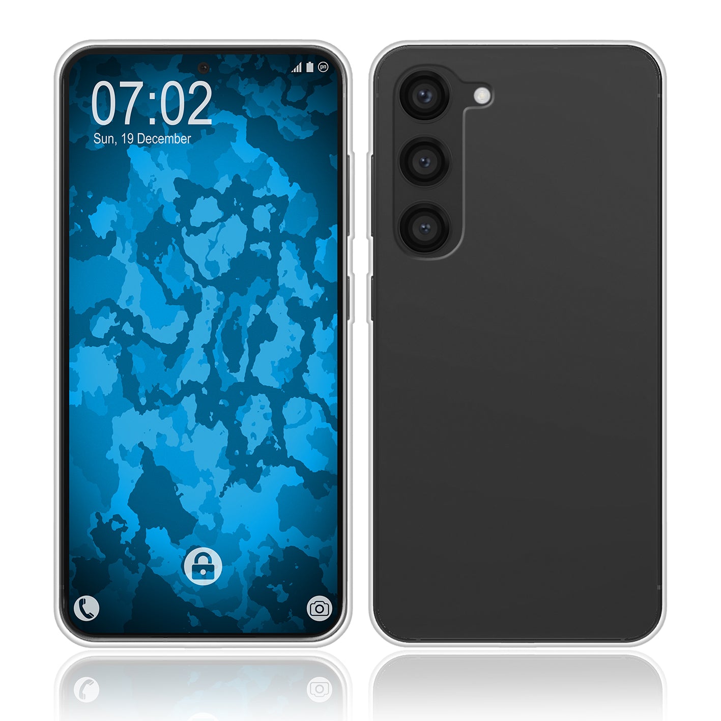 PhoneNatic Case kompatibel mit Samsung Galaxy S23 – Crystal Clear Silikon Hülle crystal-case Cover