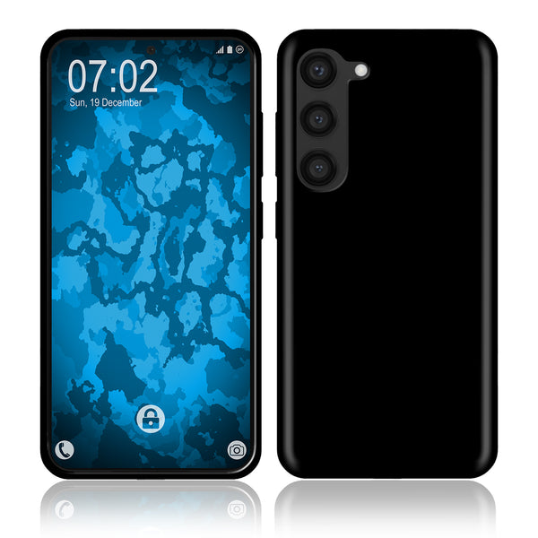 PhoneNatic Case kompatibel mit Samsung Galaxy S23 Plus – Schwarz Silikon Hülle crystal-case Cover