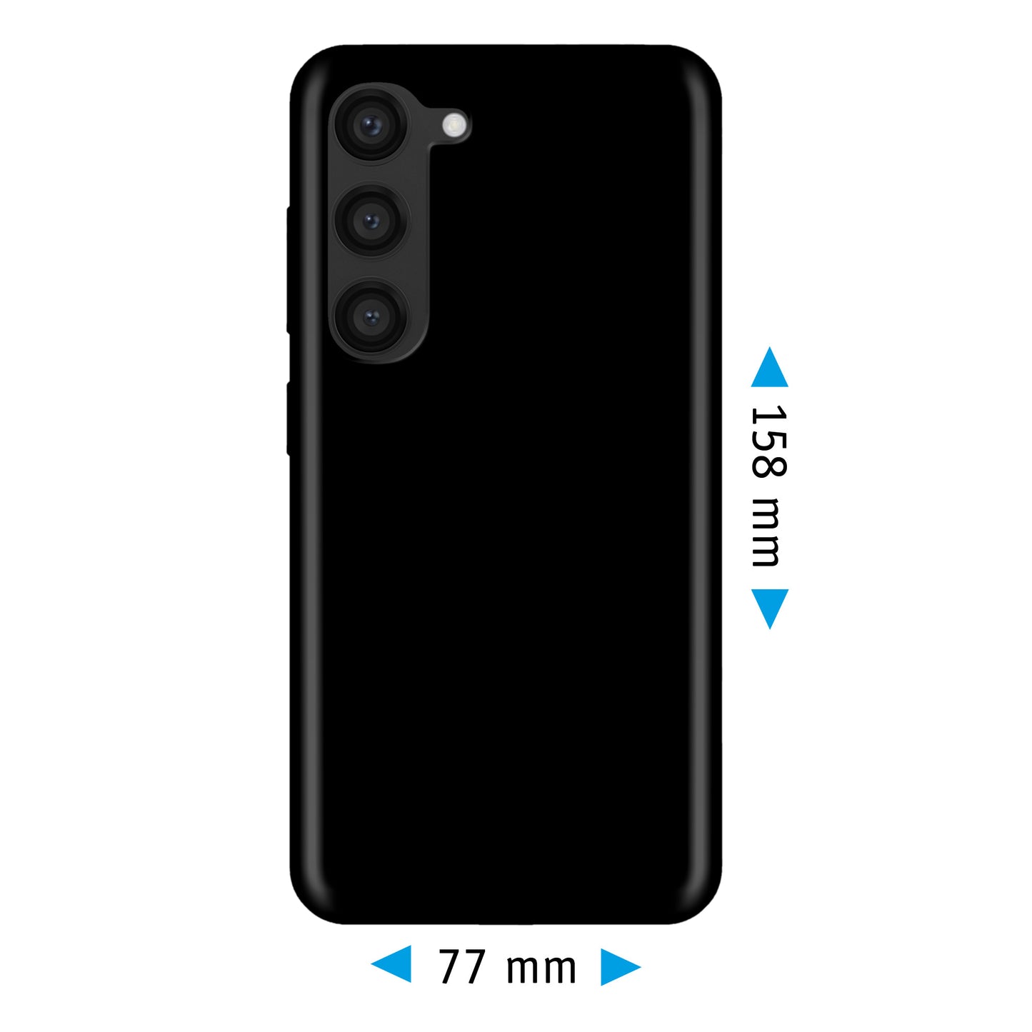 PhoneNatic Case kompatibel mit Samsung Galaxy S23 Plus – Schwarz Silikon Hülle crystal-case Cover