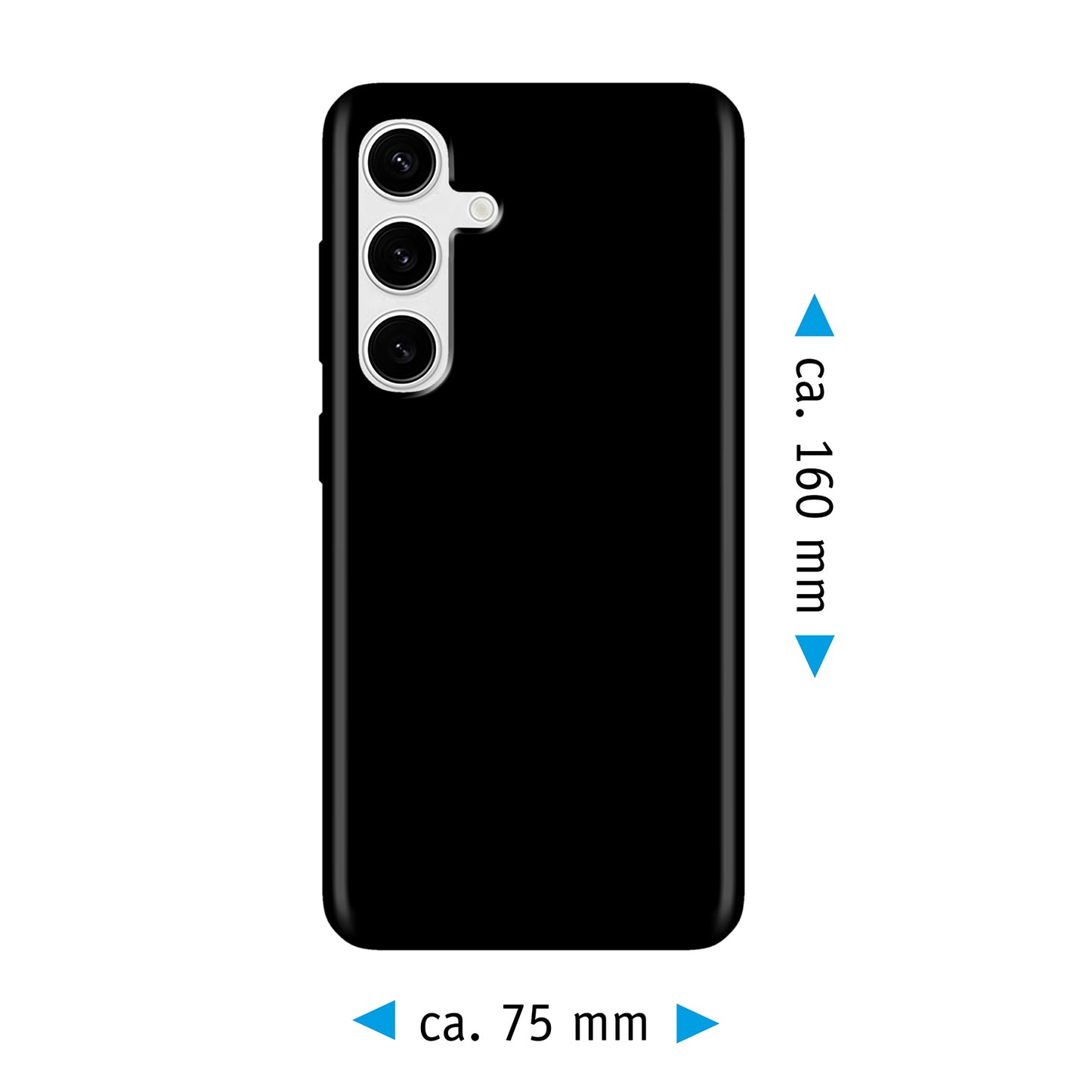 PhoneNatic Case kompatibel mit Samsung Galaxy S25 Plus – Schwarz Silikon Hülle crystal-case Cover
