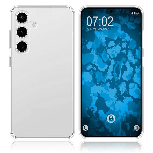 PhoneNatic Case kompatibel mit Samsung Galaxy S24 FE – Transparent Silikon Hülle crystal-case Cover