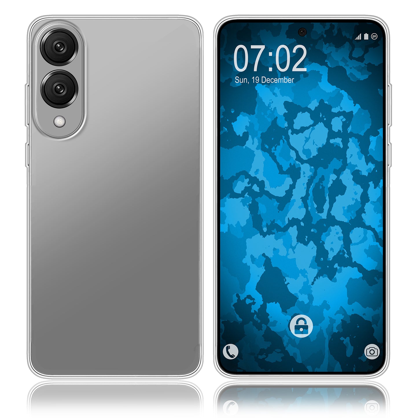 PhoneNatic Case kompatibel mit Samsung Galaxy S25 Edge – Transparent Silikon Hülle crystal-case Cover