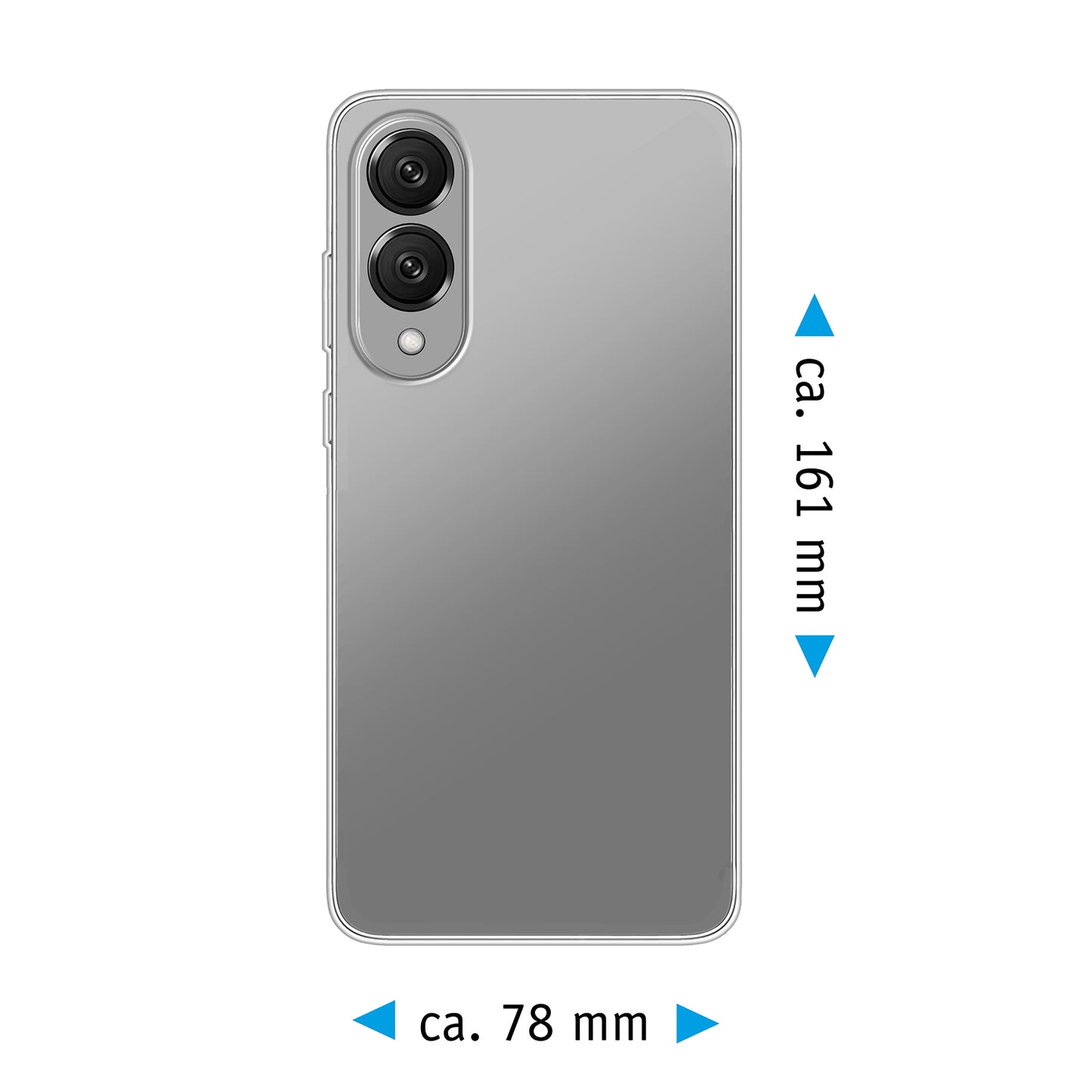 PhoneNatic Case kompatibel mit Samsung Galaxy S25 Edge – Transparent Silikon Hülle crystal-case Cover