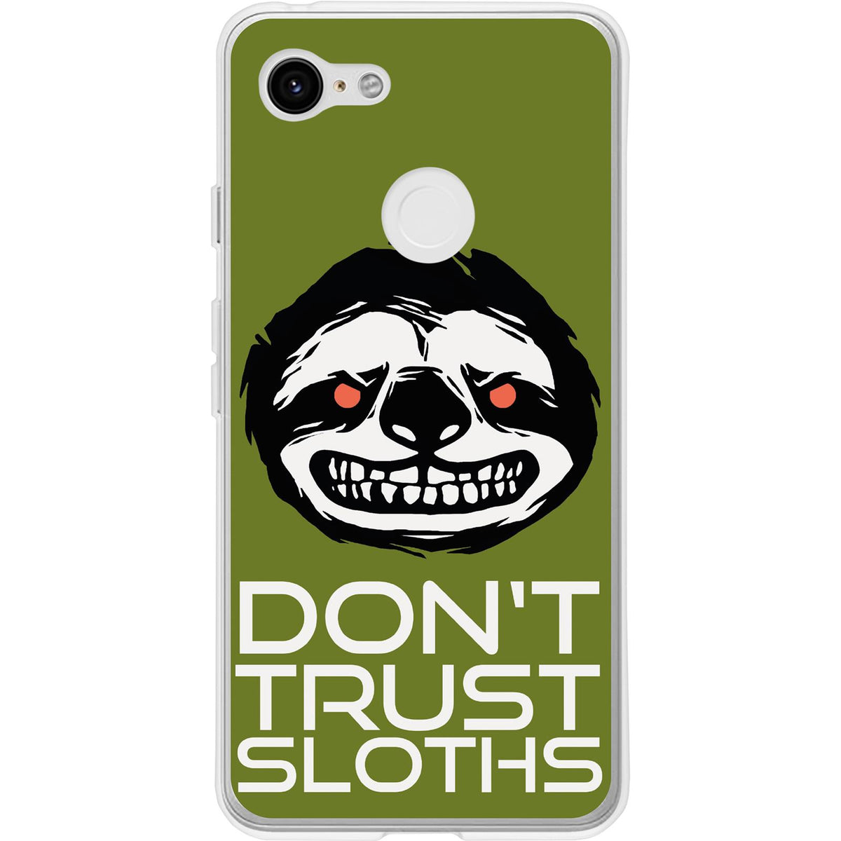 Case für Google Pixel 3 XL Silikon-Hülle Crazy Animals Faultier M3 – Ansicht 2