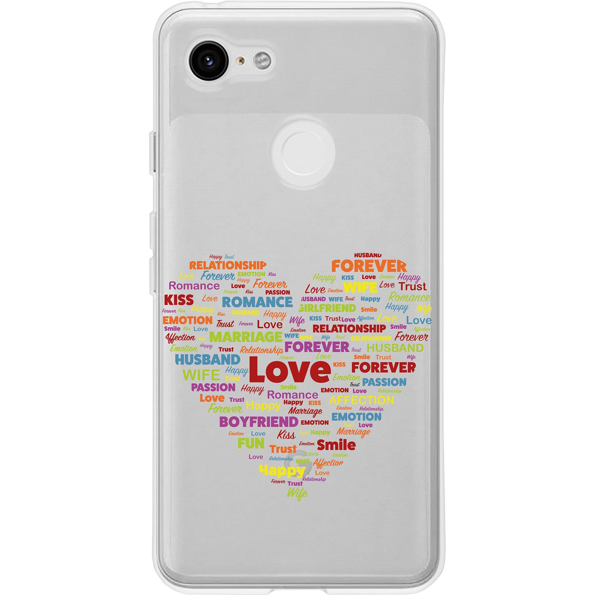 Case für Google Pixel 3 XL Silikon-Hülle pride Wörter M5 – Ansicht 2
