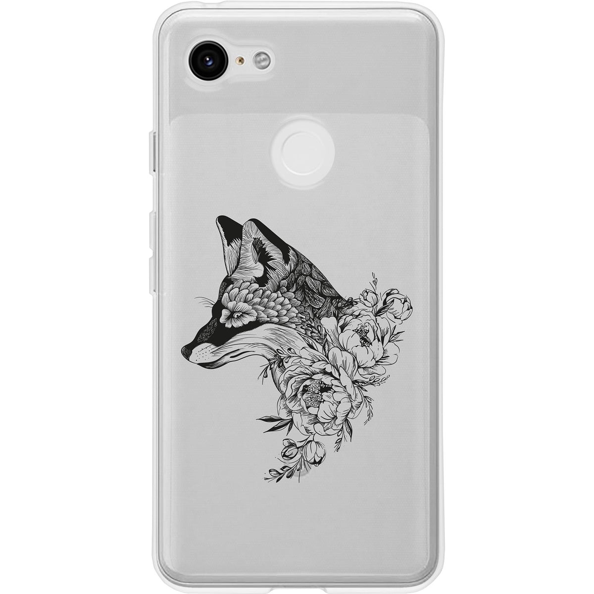 Case für Google Pixel 3 XL Silikon-Hülle Floral Fuchs M1-1 – Ansicht 2