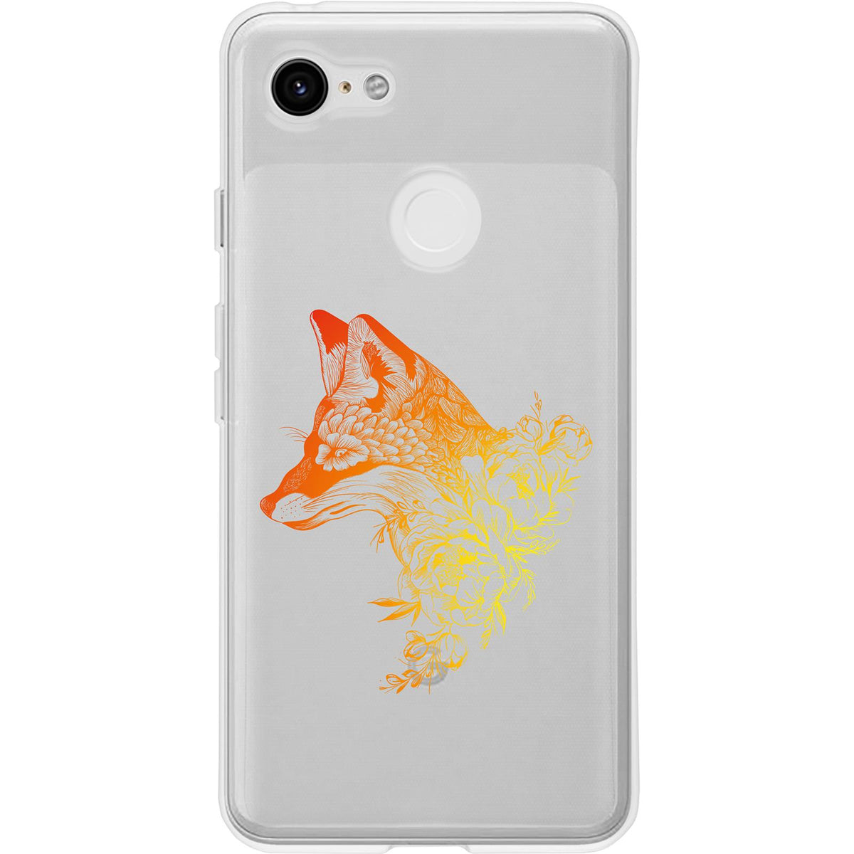 Case für Google Pixel 3 XL Silikon-Hülle Floral Fuchs M1-2 – Ansicht 2