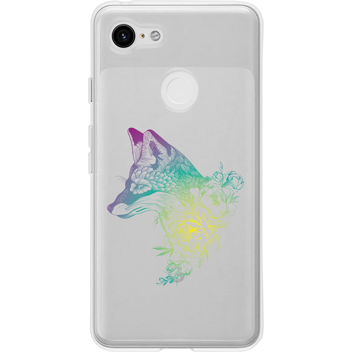Case für Google Pixel 3 XL Silikon-Hülle Floral Fuchs M1-4 – Ansicht 2