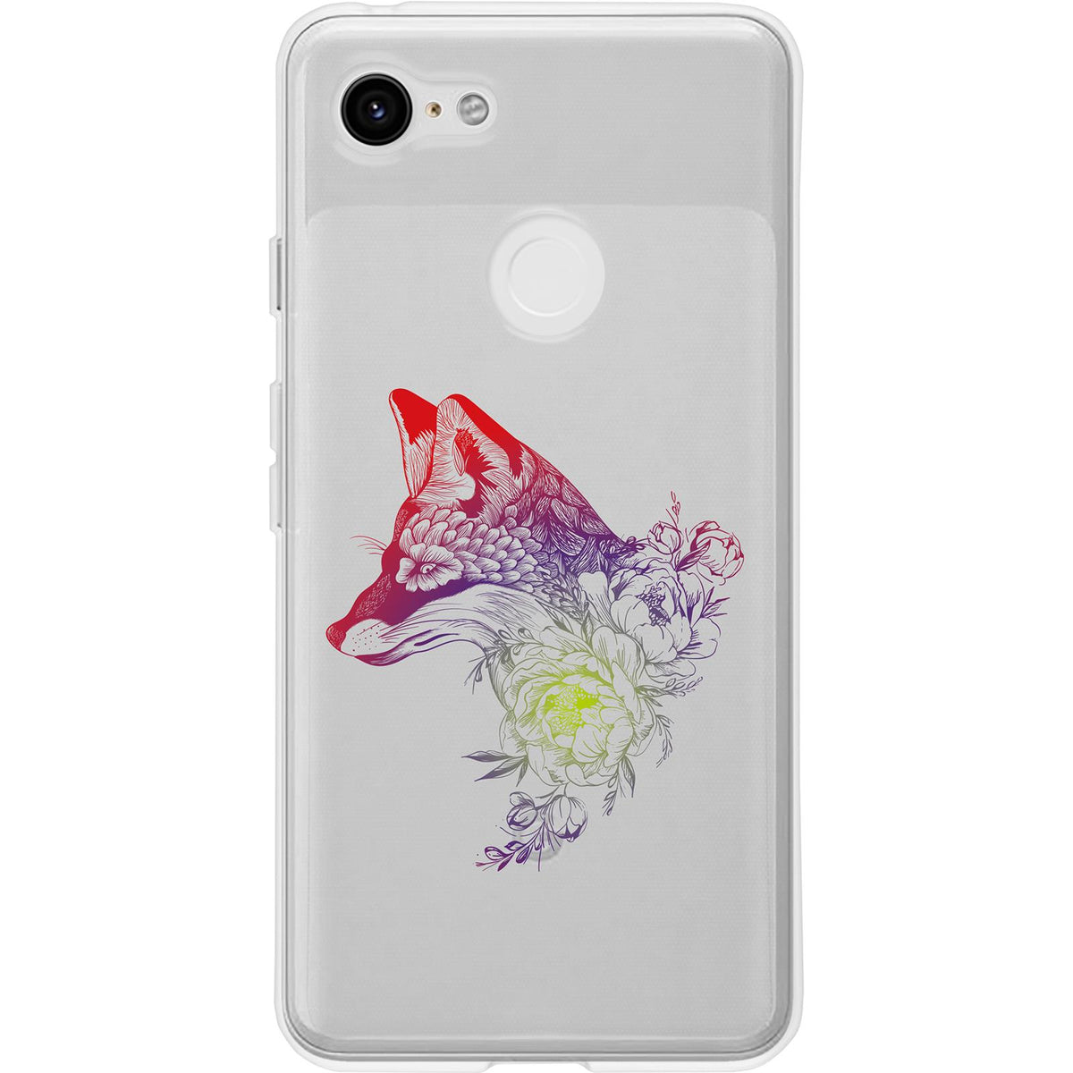 Case für Google Pixel 3 XL Silikon-Hülle Floral Fuchs M1-5 – Ansicht 2