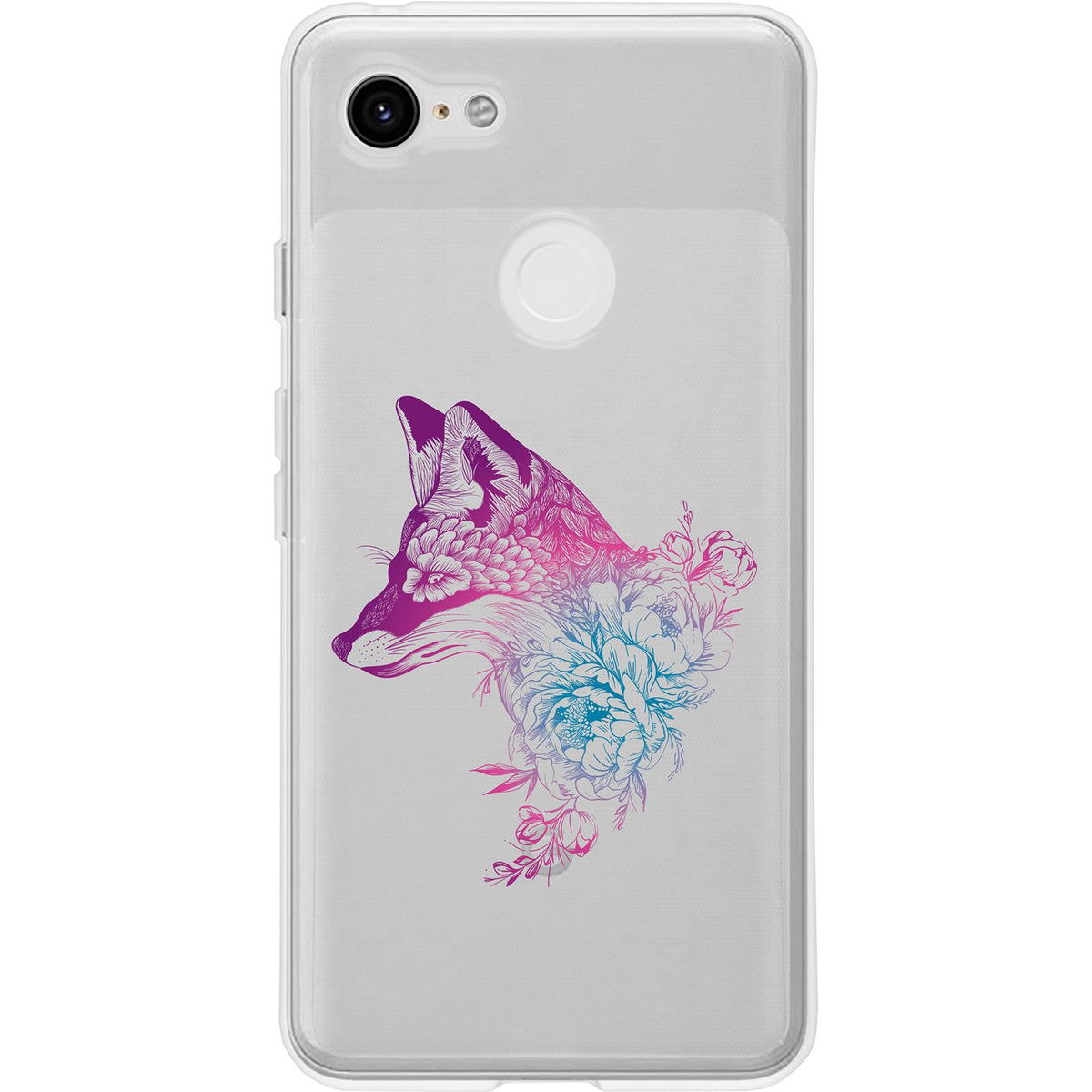 Case für Google Pixel 3 XL Silikon-Hülle Floral Fuchs M1-6 – Ansicht 2