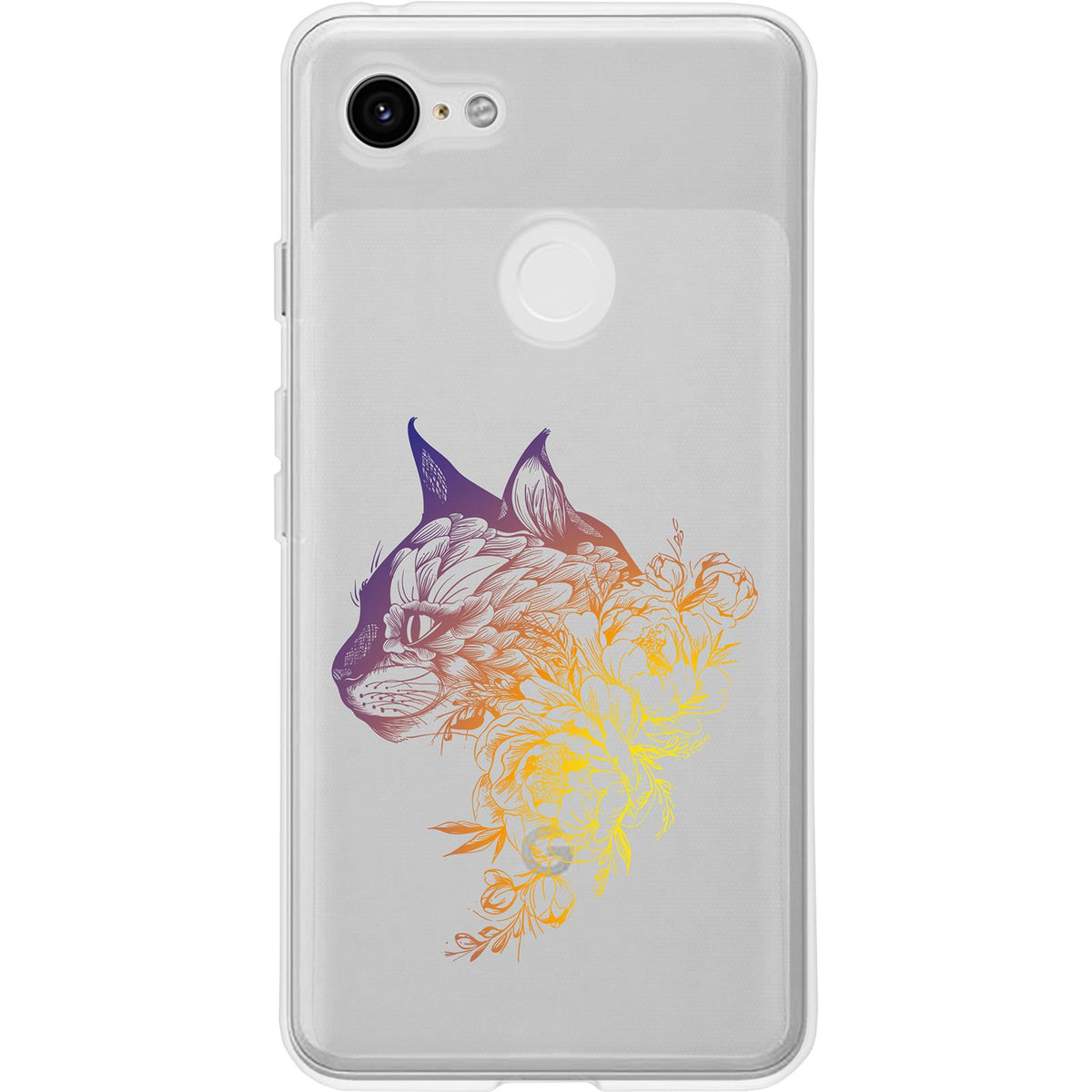 Case für Google Pixel 3 XL Silikon-Hülle Floral Katze M2-3 – Ansicht 2