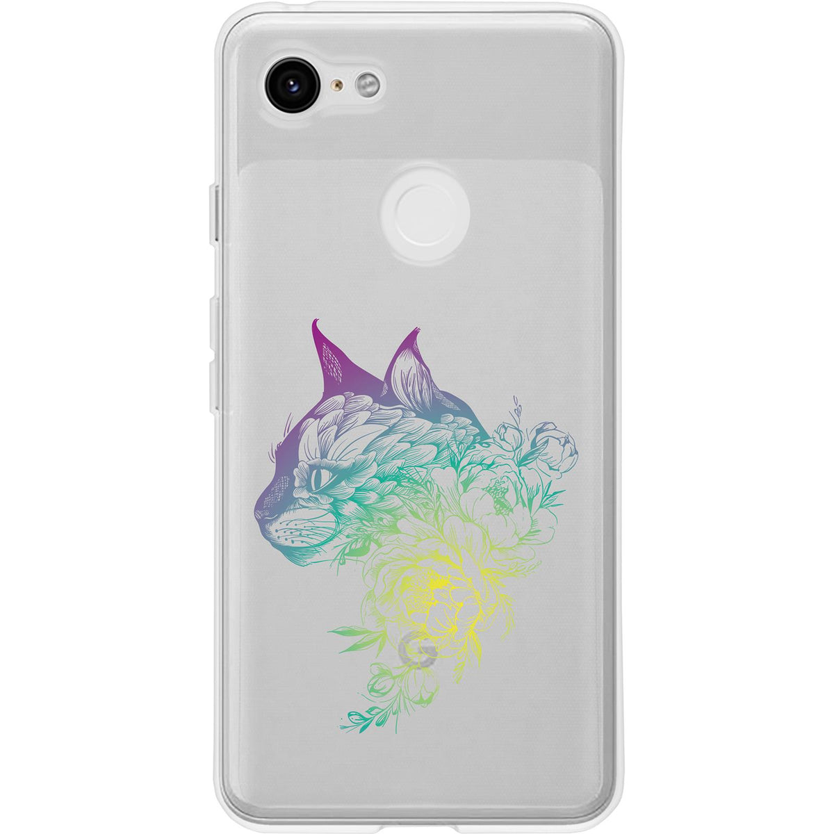 Case für Google Pixel 3 XL Silikon-Hülle Floral Katze M2-4 – Ansicht 2