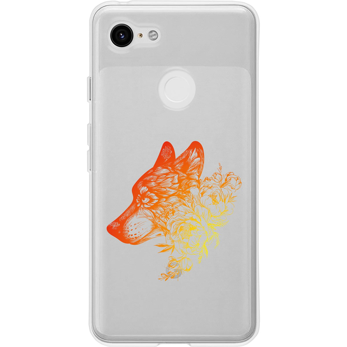 Case für Google Pixel 3 XL Silikon-Hülle Floral Wolf M3-2 – Ansicht 2