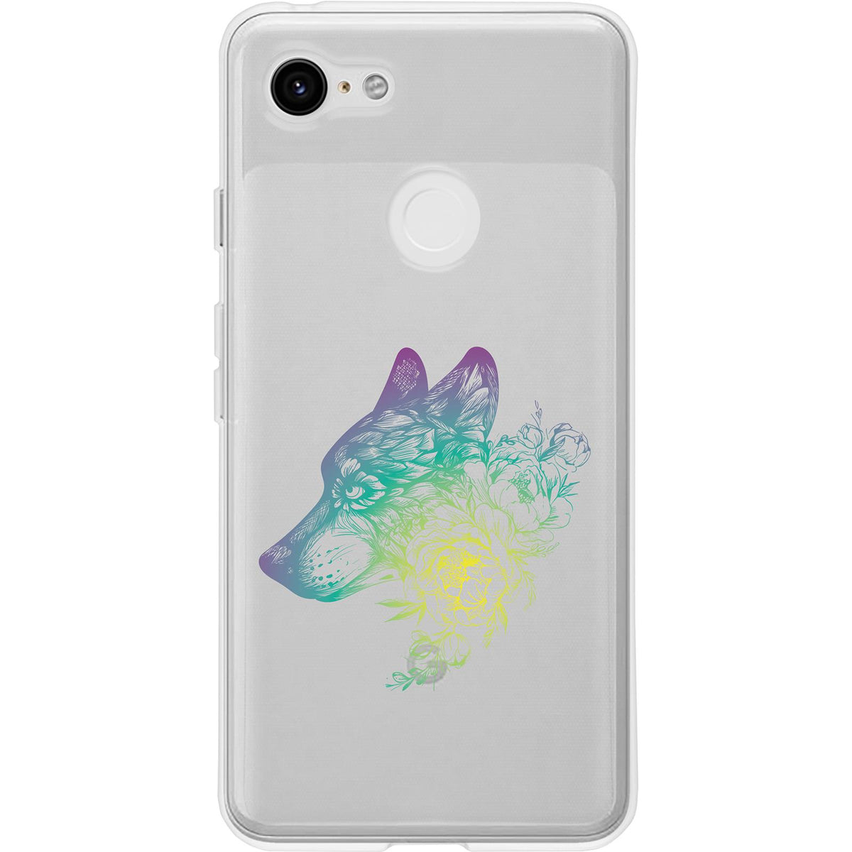 Case für Google Pixel 3 XL Silikon-Hülle Floral Wolf M3-4 – Ansicht 2