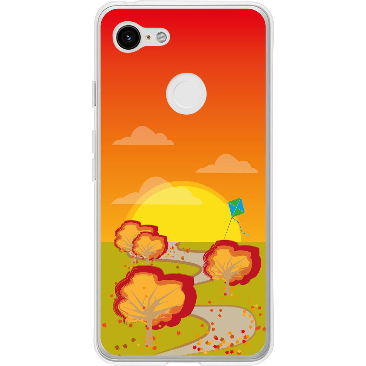 Case für Google Pixel 3 XL Silikon-Hülle Herbst Drache/Kite M2 – Ansicht 2