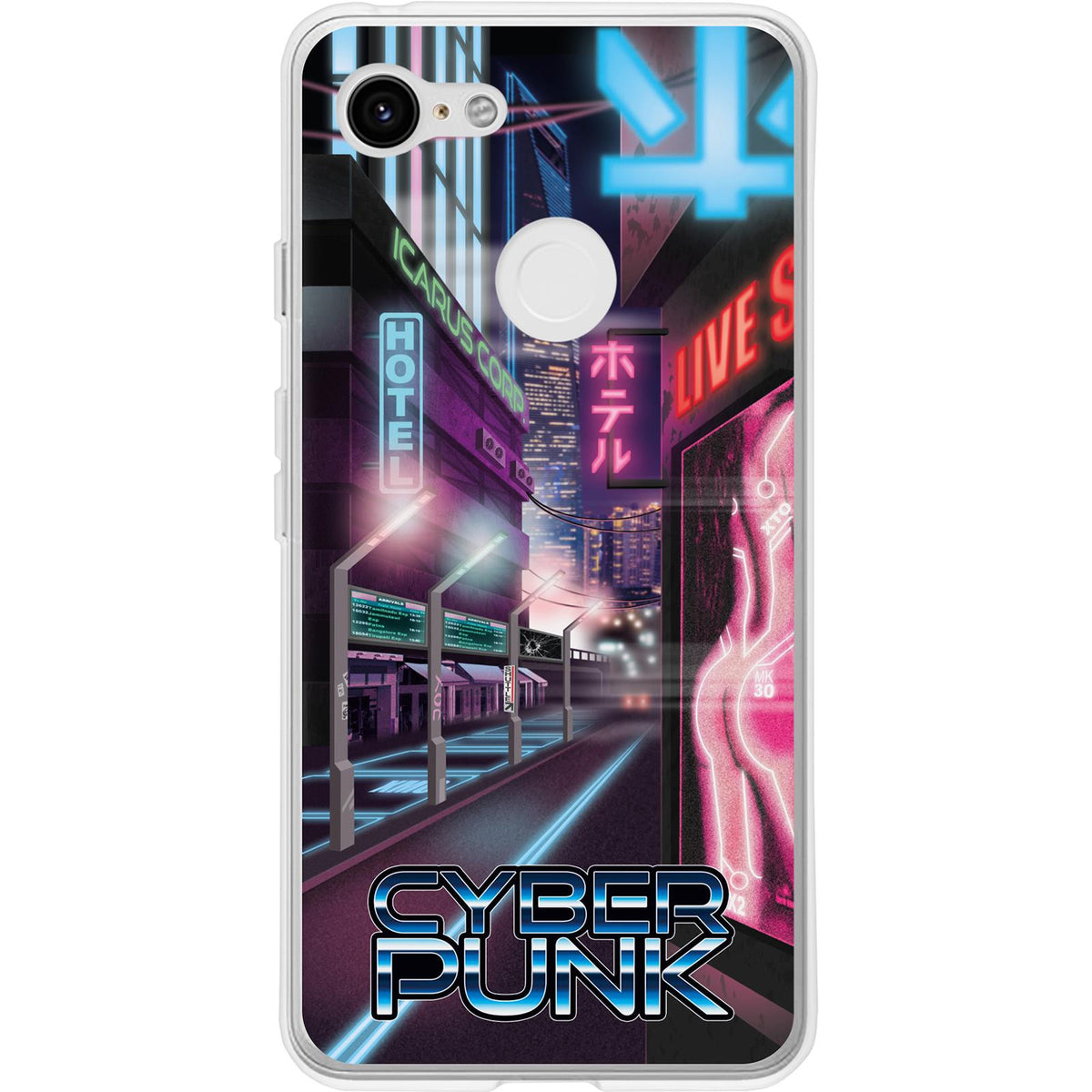 Case für Google Pixel 3 XL Silikon-Hülle Retro Wave Cyberpunk.01 M4 – Ansicht 2