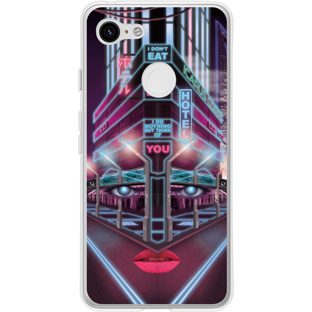Case für Google Pixel 3 XL Silikon-Hülle Retro Wave Cyberpunk.02 M5 – Ansicht 2