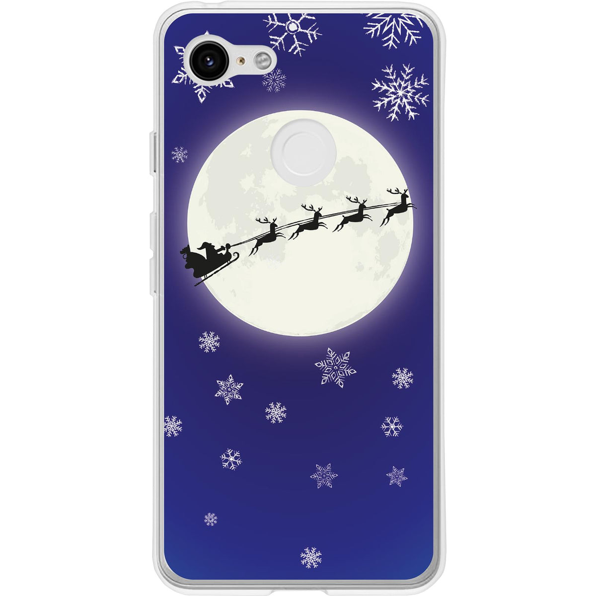 Case für Google Pixel 3 XL Silikon-Hülle X Mas Weihnachten Santa - Snowflakes M4 – Ansicht 2
