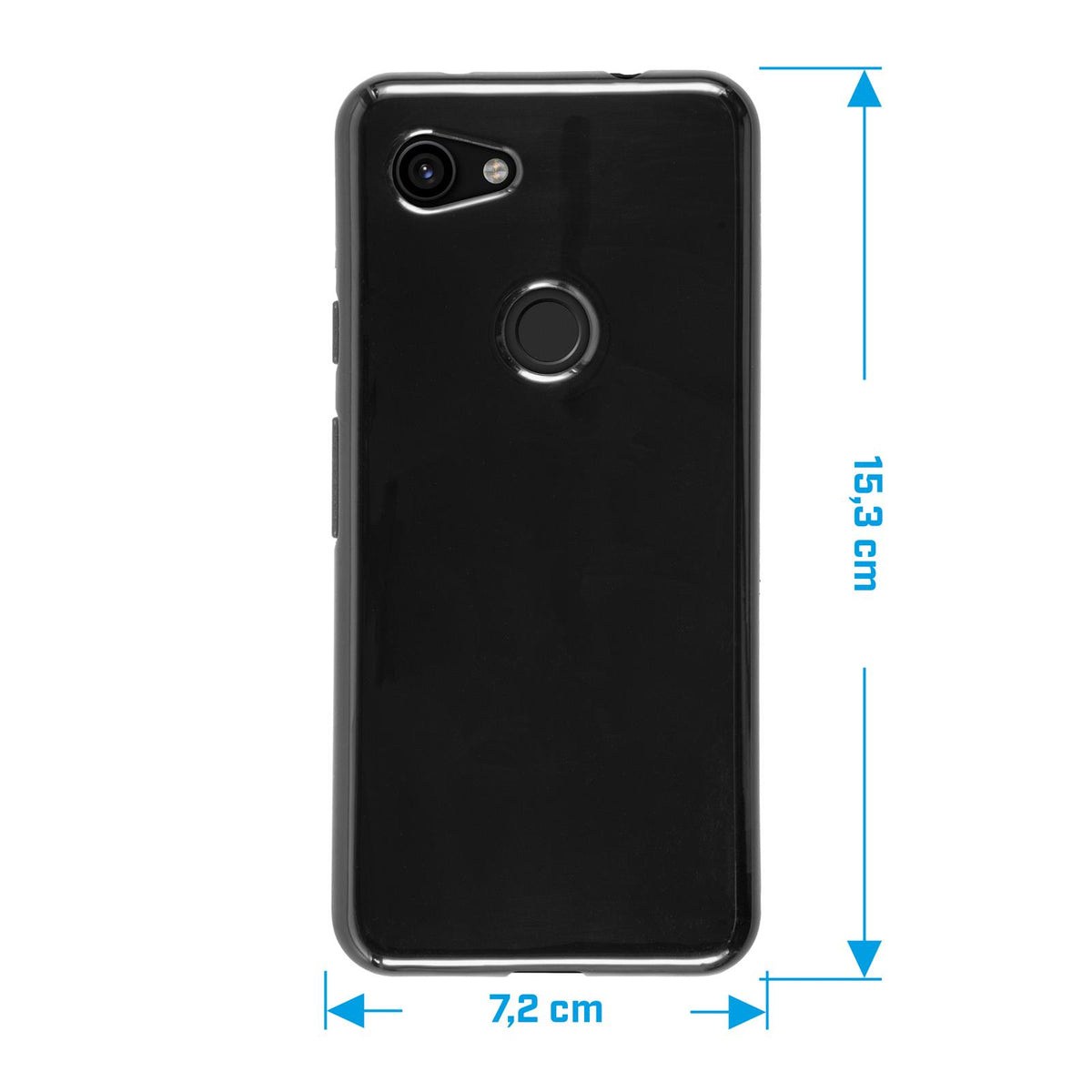 Case für Google Pixel 3a - schwarz Silikon Hülle – Ansicht 2