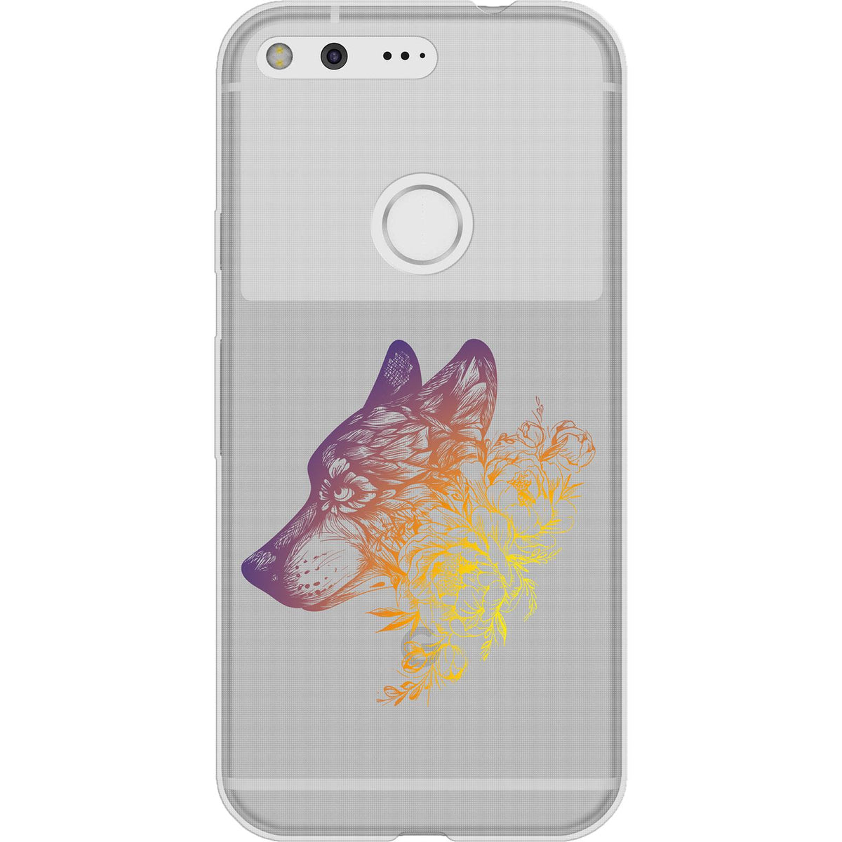 Case für Google Pixel Silikon-Hülle Floral Wolf M3-3 – Ansicht 2
