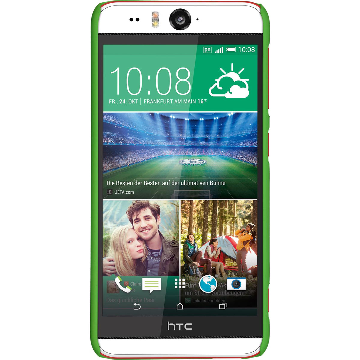 Case für HTC Desire Eye - Hülle grün gummiert Hard-case – Ansicht 2