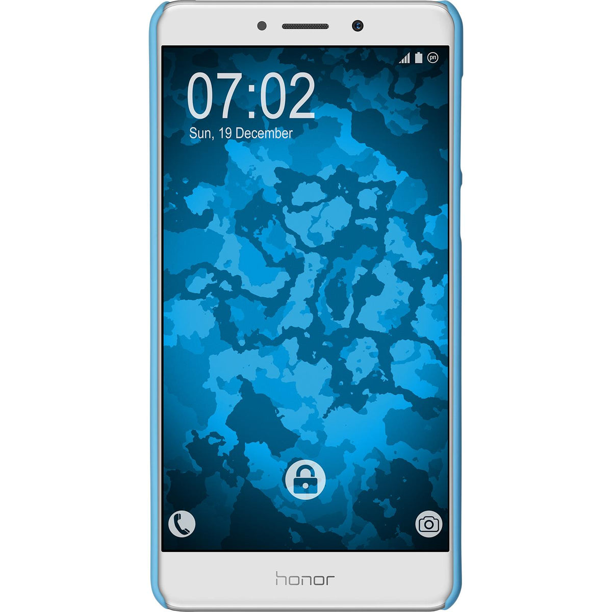 Case für Huawei Honor 6x - Hülle hellblau gummiert Hard-case – Ansicht 2