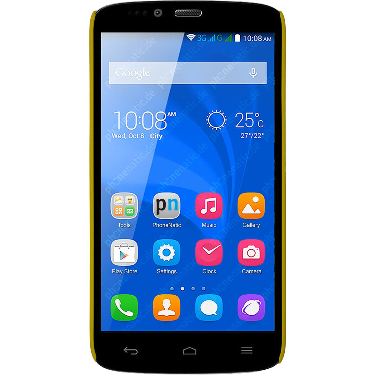 Case für Huawei Honor Holly - Hülle gelb gummiert Hard-case – Ansicht 2