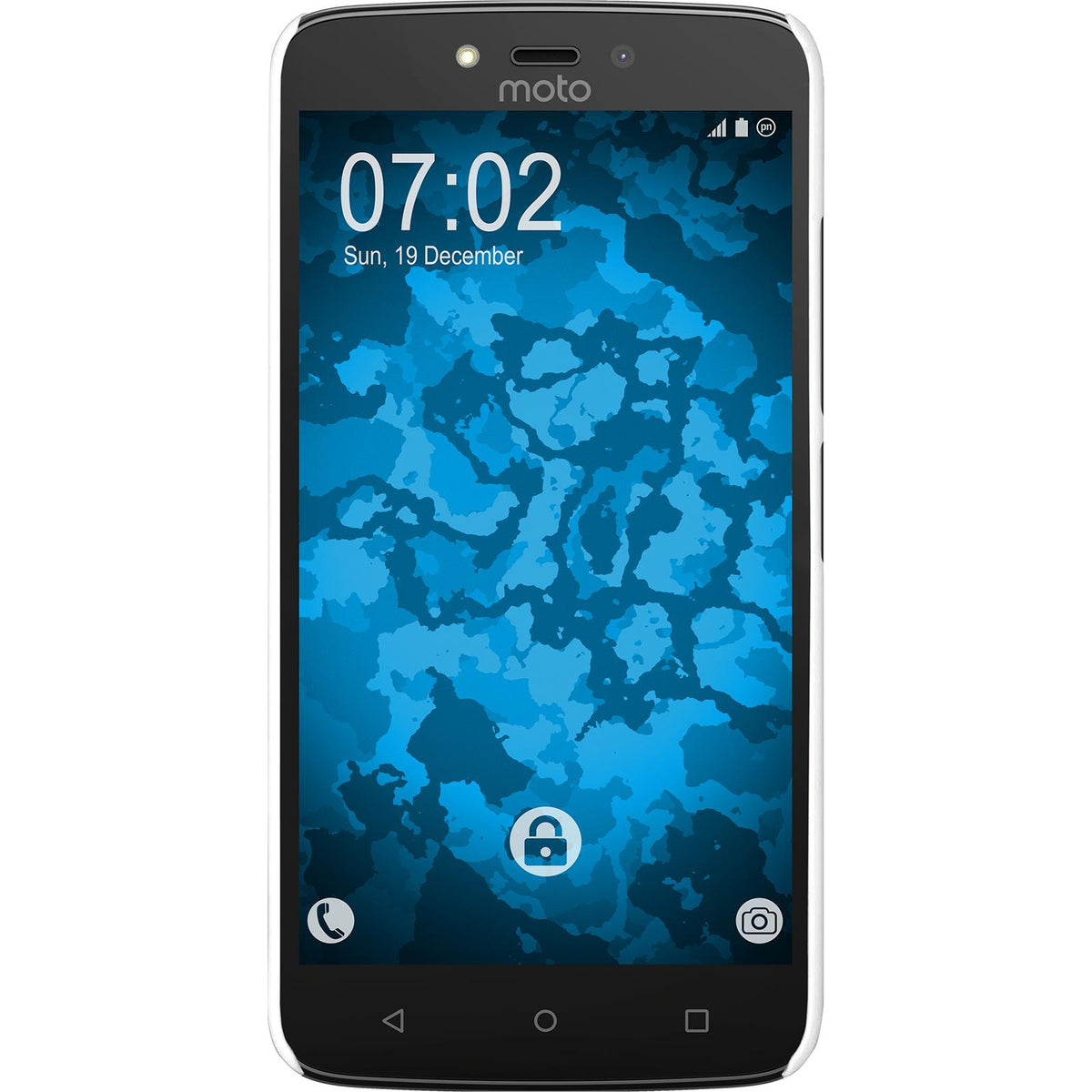 Case für Lenovo Moto C Plus - Hülle weiß gummiert Hard-case – Ansicht 2