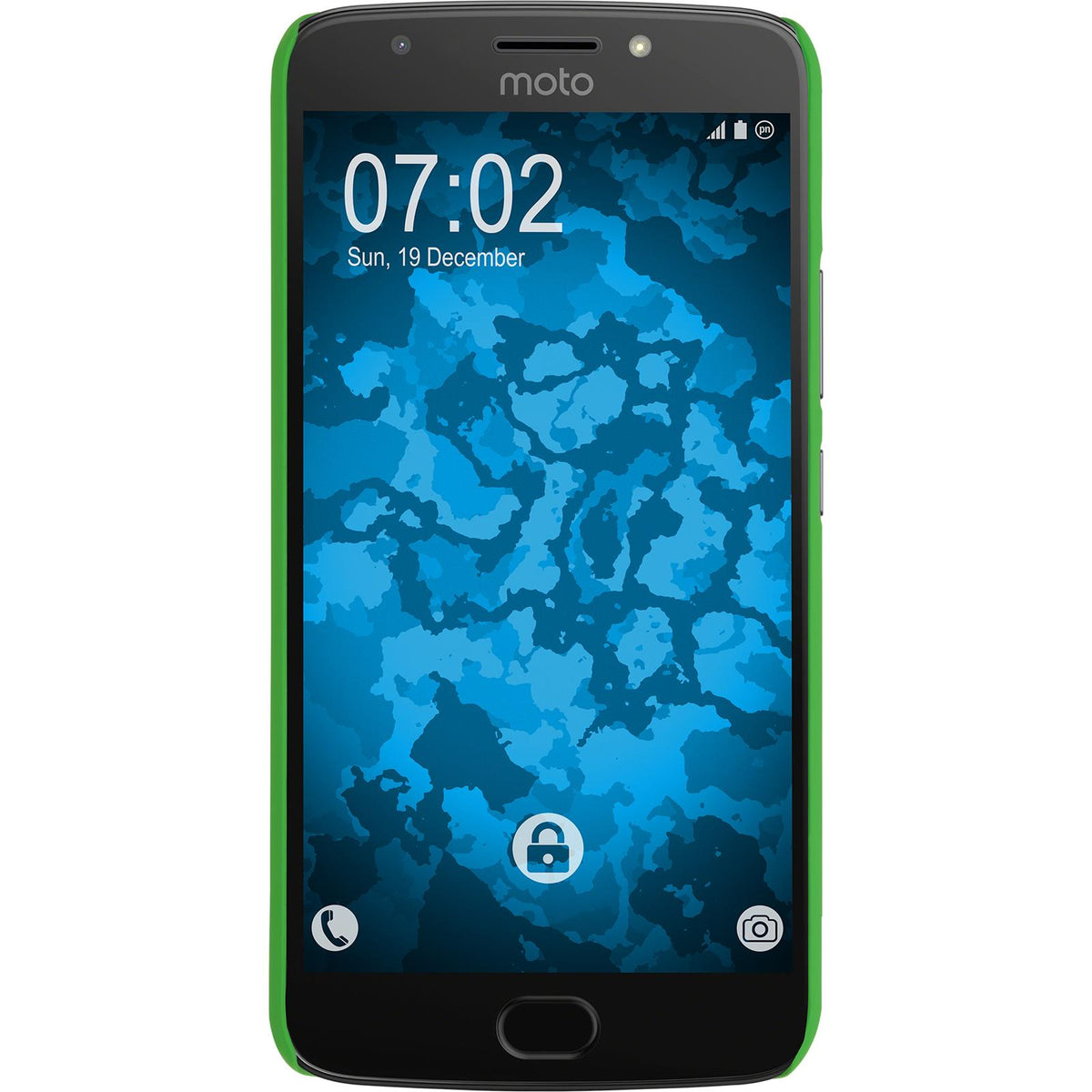 Case für Lenovo Moto E4 (EU Version) - Hülle grün gummiert Hard-case – Ansicht 2