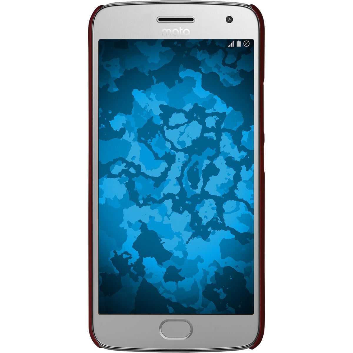 Case für Lenovo Moto G5 Plus - Hülle rot gummiert Hard-case – Ansicht 2