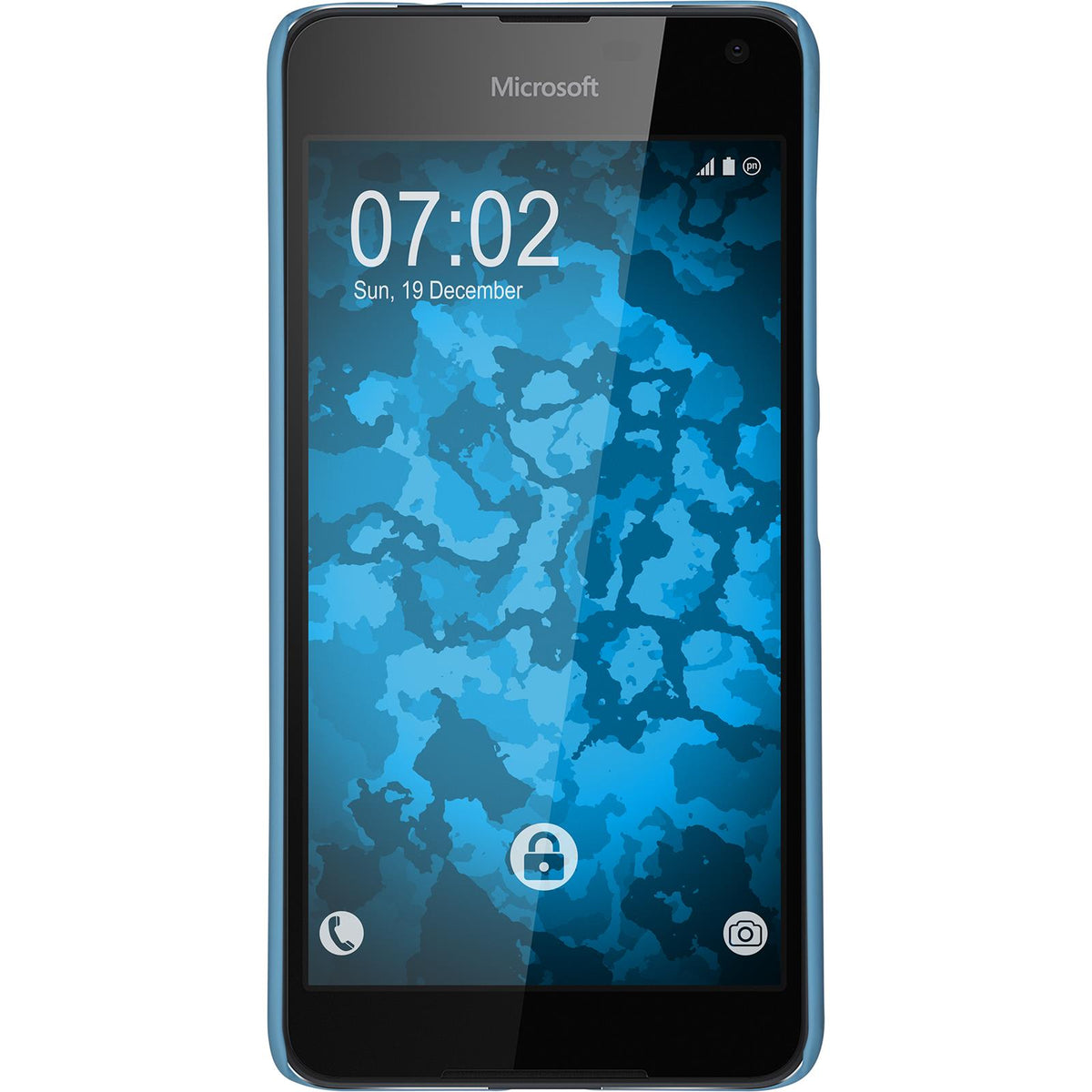 Case für Microsoft Lumia 650 - Hülle hellblau gummiert Hard-case – Ansicht 2