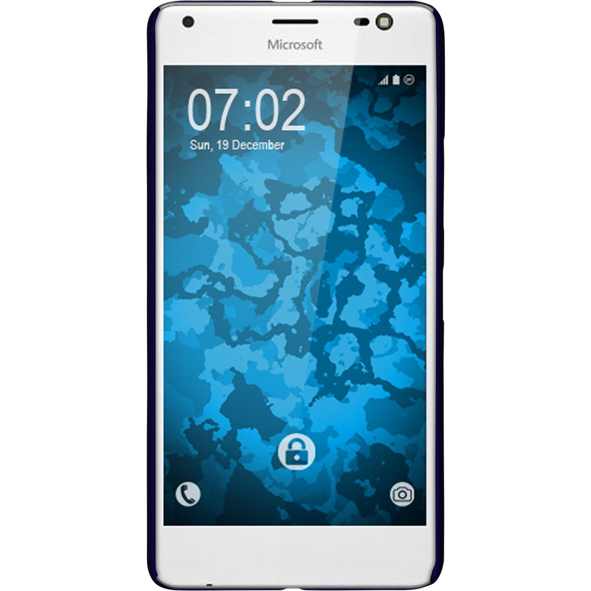 Case für Microsoft Lumia 850 - Hülle blau gummiert Hard-case – Ansicht 2