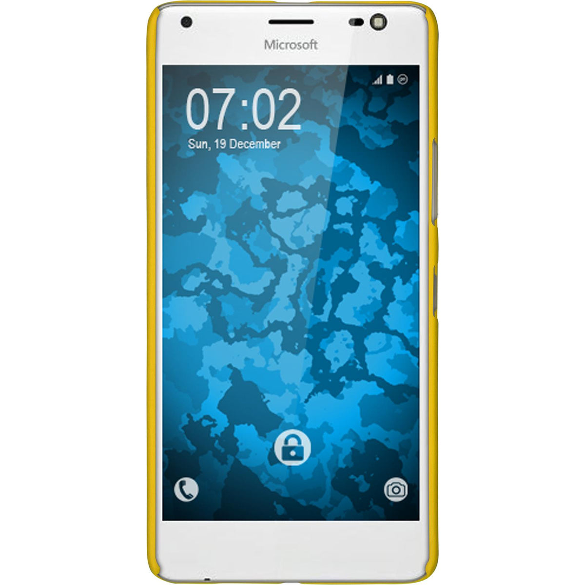 Case für Microsoft Lumia 850 - Hülle gelb gummiert Hard-case – Ansicht 2
