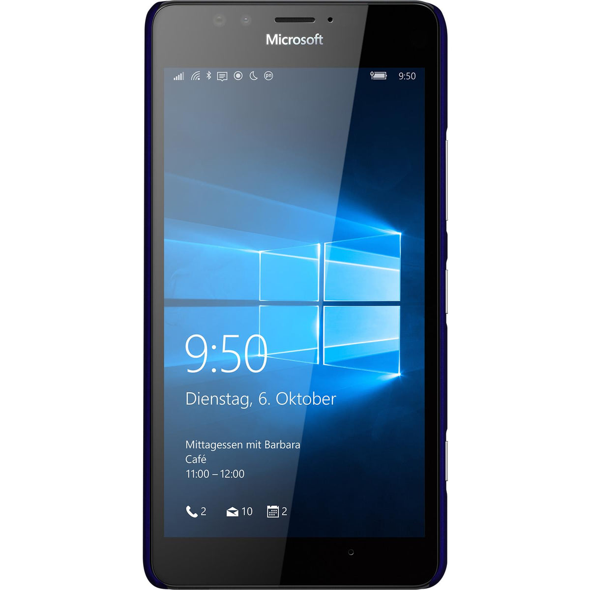 Case für Microsoft Lumia 950 - Hülle blau gummiert Hard-case – Ansicht 2