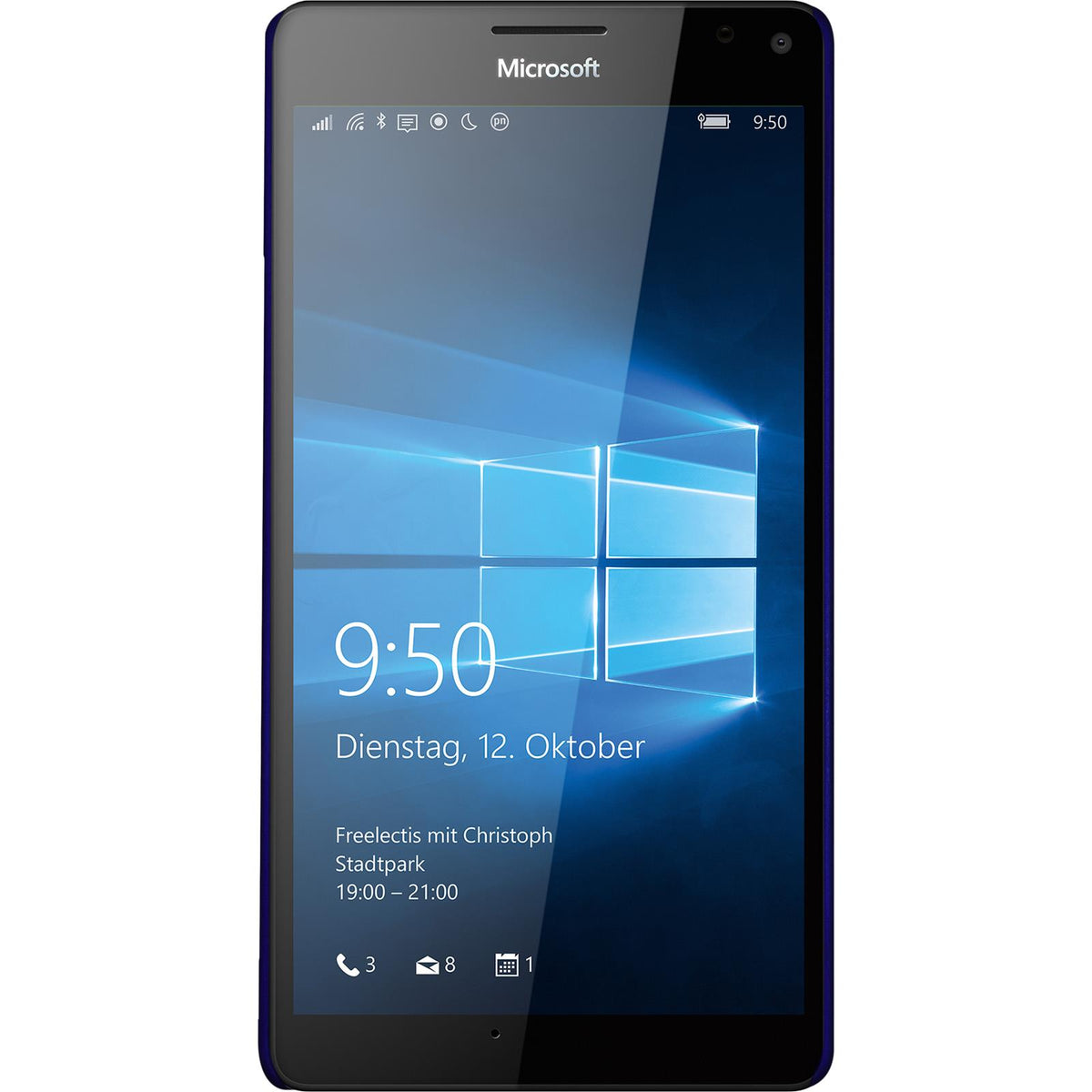 Case für Microsoft Lumia 950 XL - Hülle blau gummiert Hard-case – Ansicht 2