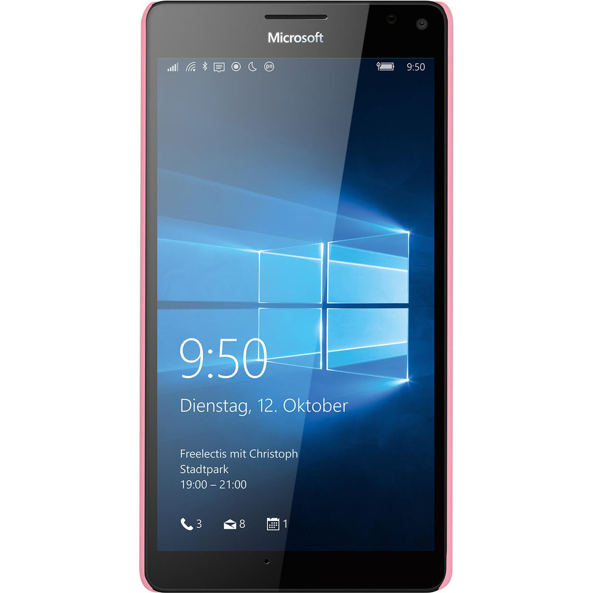 Case für Microsoft Lumia 950 XL - Hülle rosa gummiert Hard-case – Ansicht 2