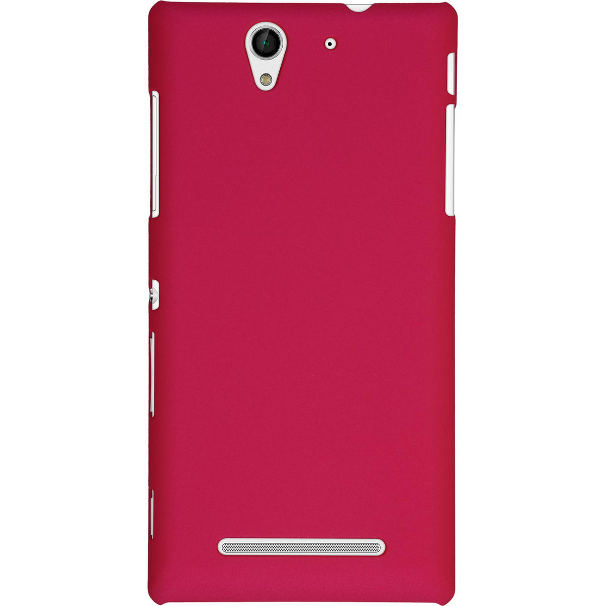 Case für Sony Xperia C3 - Hülle pink gummiert Hard-case – Ansicht 3