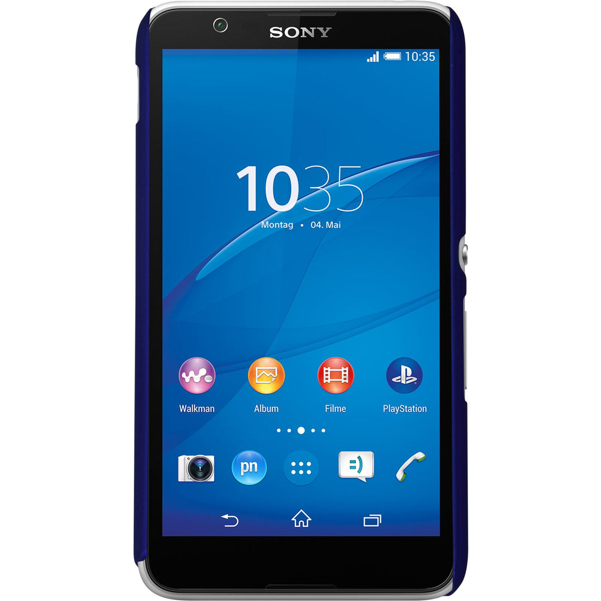 Case für Sony Xperia E4 - Hülle blau gummiert Hard-case – Ansicht 2
