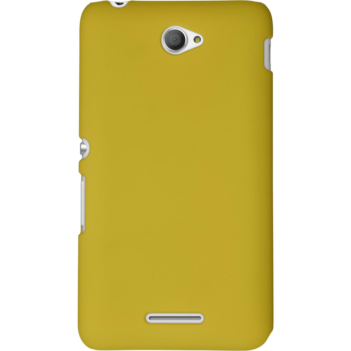 Case für Sony Xperia E4 - Hülle gelb gummiert Hard-case – Ansicht 3