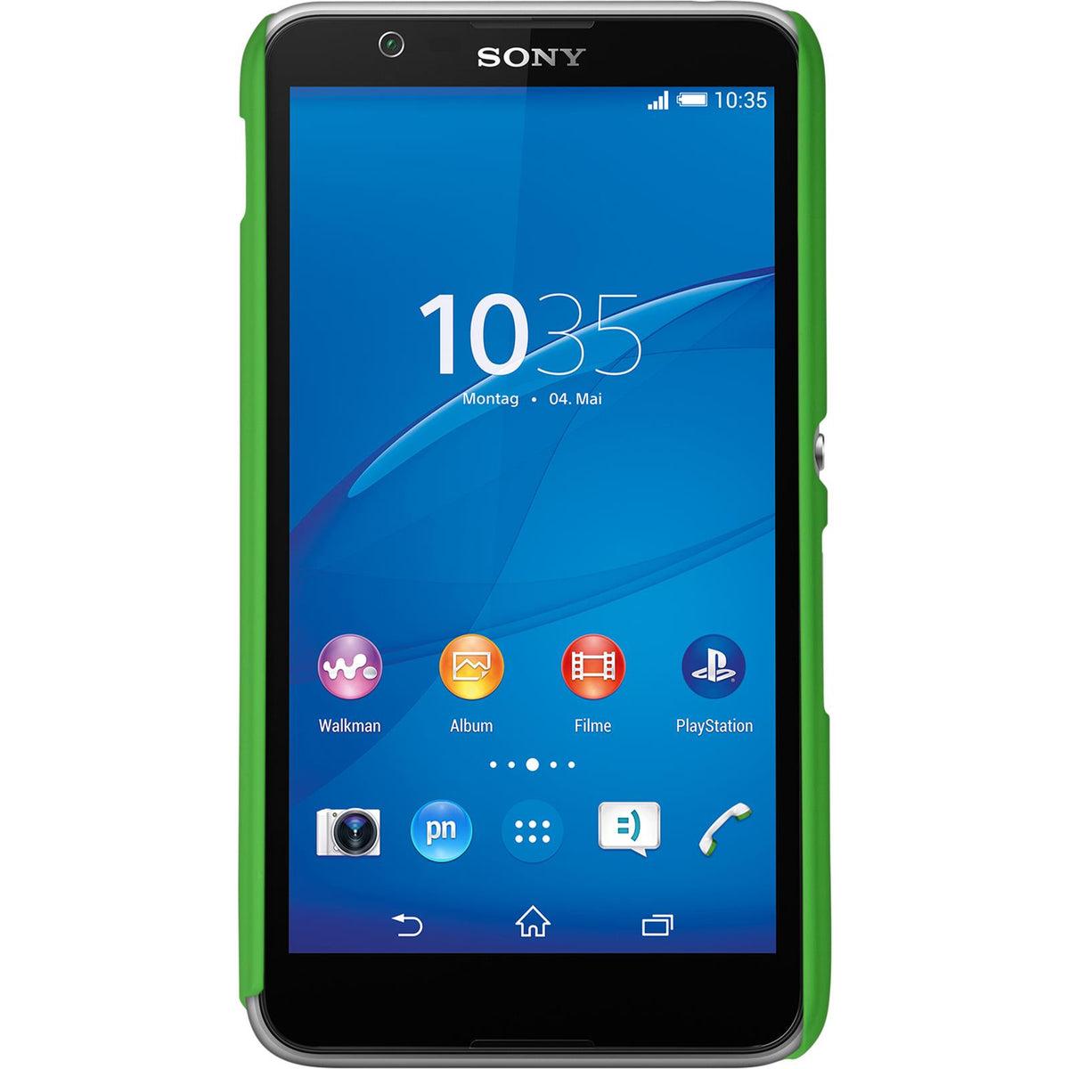 Case für Sony Xperia E4 - Hülle grün gummiert Hard-case – Ansicht 2