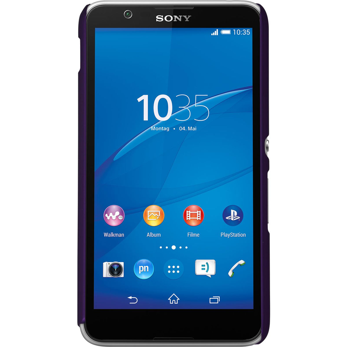 Case für Sony Xperia E4 - Hülle lila gummiert Hard-case – Ansicht 2