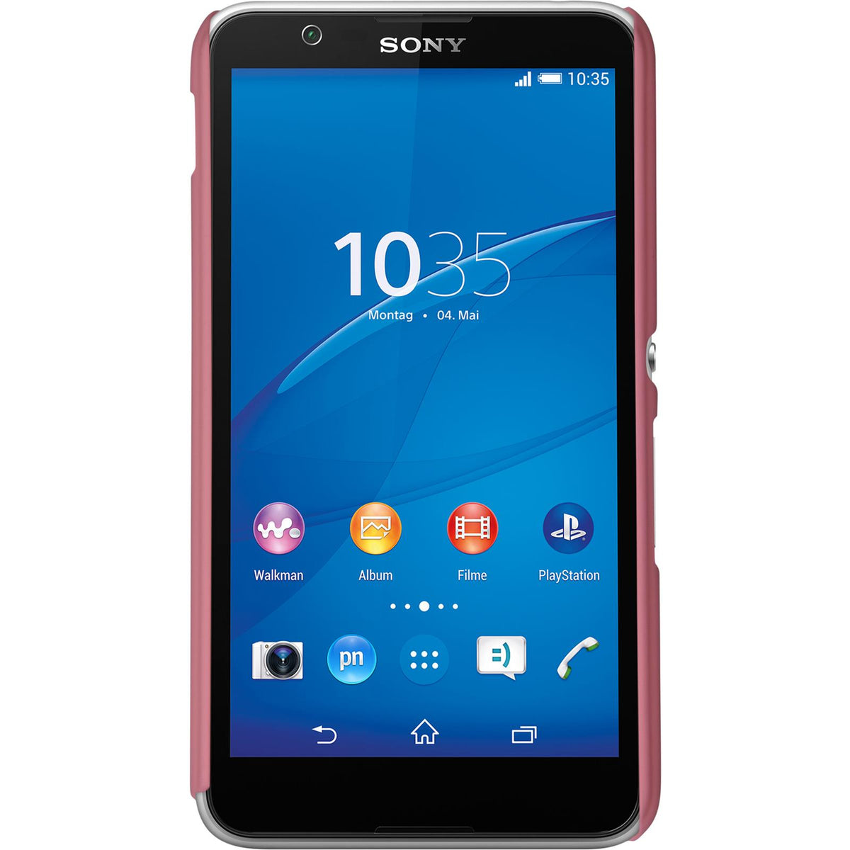 Case für Sony Xperia E4 - Hülle rosa gummiert Hard-case – Ansicht 2