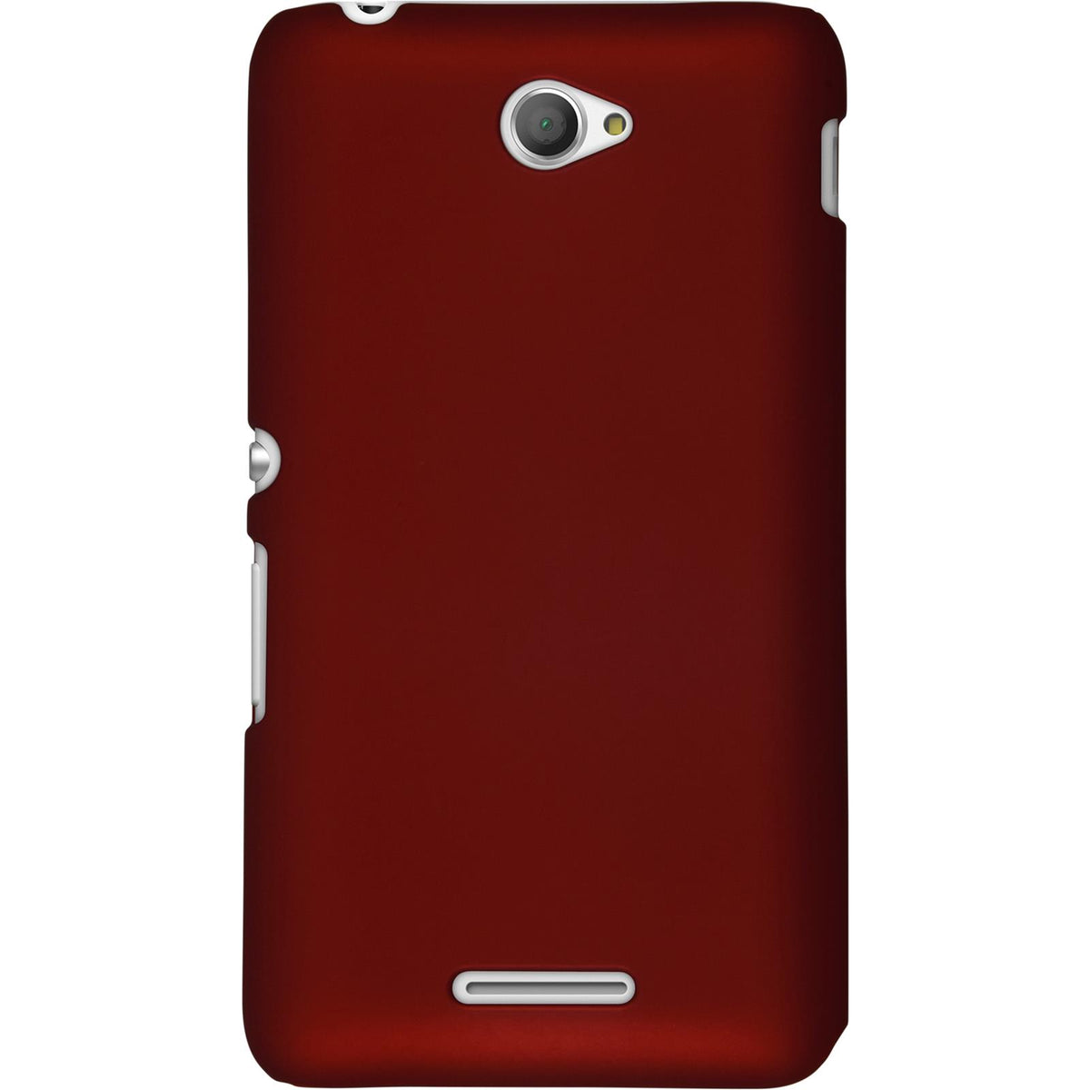 Case für Sony Xperia E4 - Hülle rot gummiert Hard-case – Ansicht 3