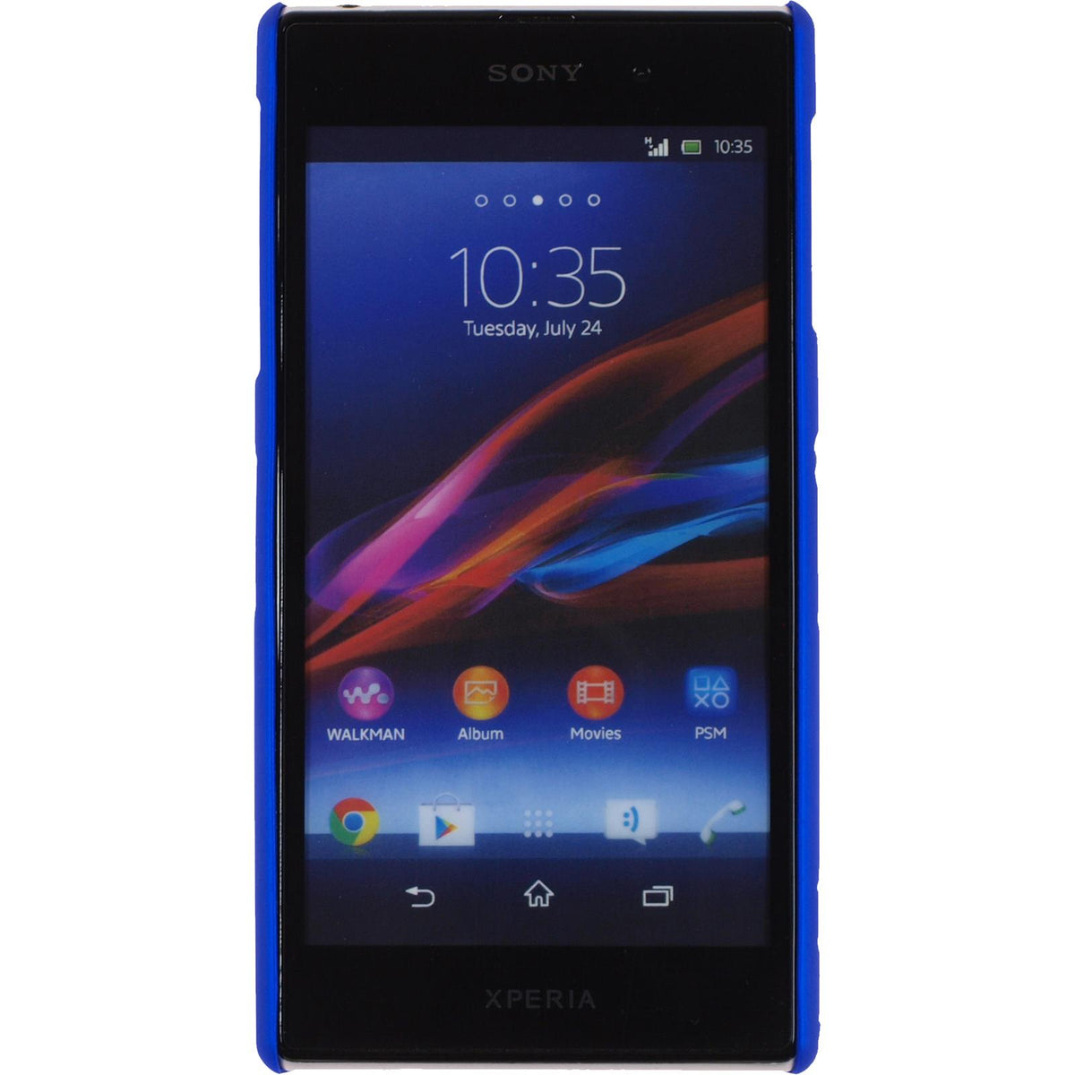 Case für Sony Xperia Z1 - Hülle blau gummiert Hard-case – Ansicht 2